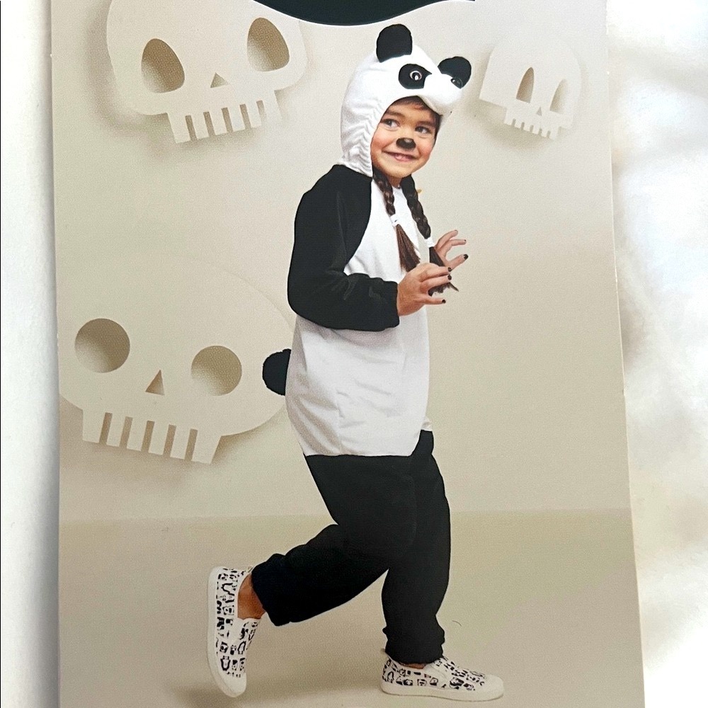 Panda Kids Costume - Black and White